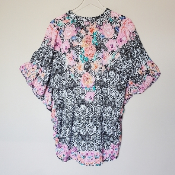 Tolani Collection Womens Boho Oversized Poncho Top 100% Modal - Picture 7 of 7